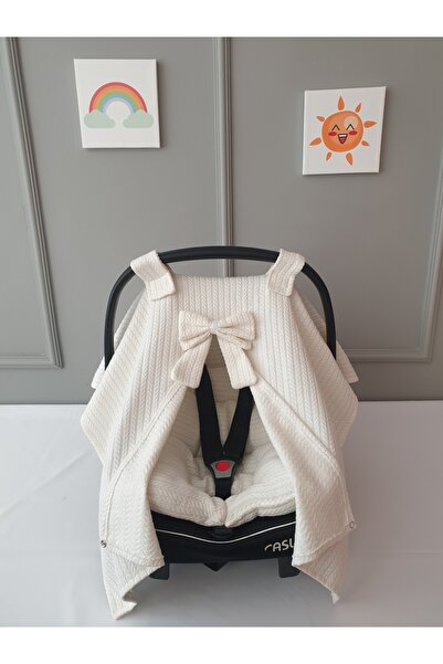 Yuar Baby Puset Örtüsü & Puset Minderi Seti - PİKE KUMAŞ