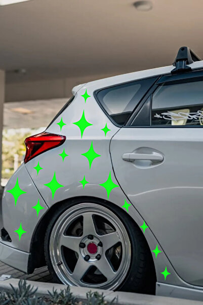 STİCKERCI BEY 4 KÖŞE YILDIZ ARAÇ KAPLAMA SETİ ARKSESUAR STİCKER