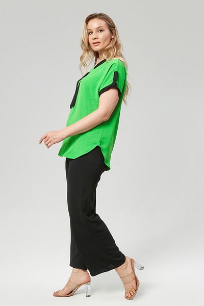 xlargebutik طوق ربطة عنق للملابس مقاس كبير باللون الأخضر - مجموعة ألوان جديدة