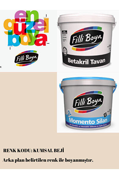 Filli Boya Momento Silan Silinebilir 15Lt-20Kg-Filli Boya Yüksek Örtücü Tavan Boyası 17.5Kg
