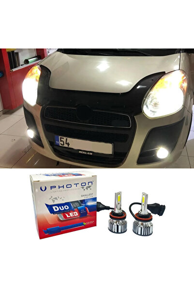 Photon Fiat Doblo D3 Led Xenon Sis Farı Ampulü H11 Duo Yeni Seri Beyaz 2010-2...