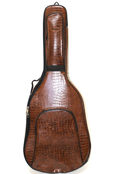 PANDURA MÜZİK Husă pentru chitară acustică din piele de culoare bronzată - im...