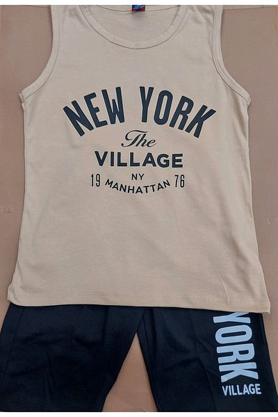 Terry Boy's Combed Cotton Suit - Strappy Shorts