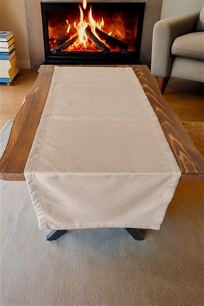 Soyoe Vintage Natural Runner Tablecloth - American Service, 40x140