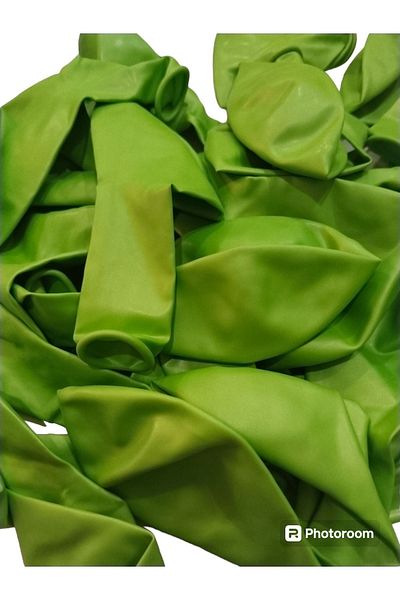 Deniz Party Store 12 Inch Pistachio Green Metallic Balloon - 10 Pieces