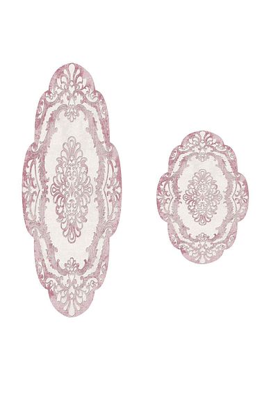 Alanur Home Σετ μπάνιου Alanur Dolunay Laser Cut 2 τεμαχίων St 210107 pu