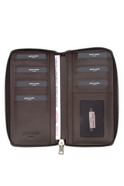 Pierre Cardin Unisex Brown Analin Leather Wallet - A11056