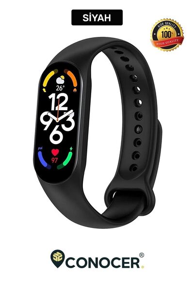 CONOCER Xiaomi Mi Band 7 Uyumlu Silikon Yüksek Kalite Kordon Kayış