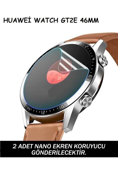 CONOCER Huawei Watch Gt2e (46MM) Uyumlu (2 ADET) Ekran Koruyucu Nano Jelatin