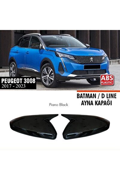 NamTuning Peugeot 3008 Batman Yarasa Ayna Kapağı Piano Black 2017-2023 Arası