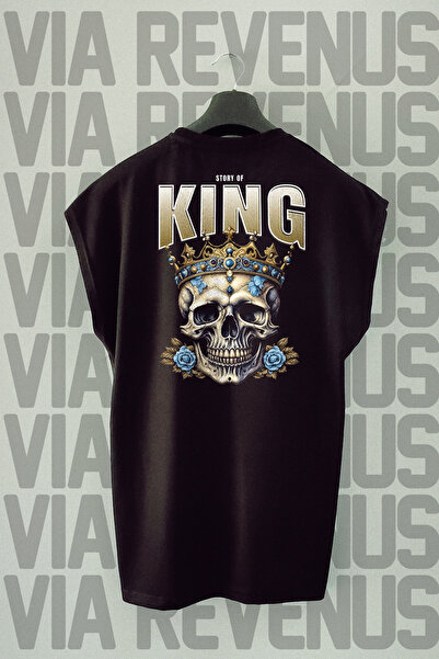 Vordevia King Story Black Sport T-shirt - Leđa Štampano, Bez Rukava
