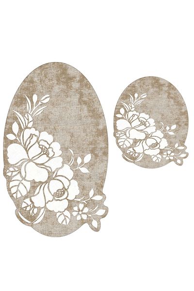Alanur Home Σετ μπάνιου Alanur Mine Laser Cut 2 τεμαχίων St210fg419vz