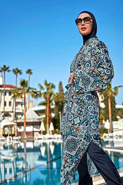 Remsa Mayo Iznik Remsa Tesettur Купальник одинарний кафтан кімоно парео RP011