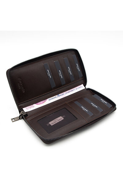 Pierre Cardin Unisex Brown Analin Leather Wallet - A11056