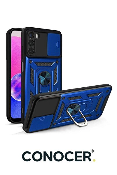 CONOCER Samsung Galaxy S22 Uyumlu Kılıf Kamera Korumalı Sürgülü Yüzüklü Armor...