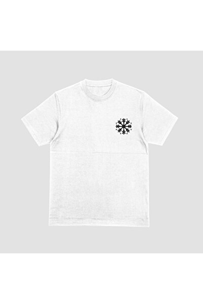 FECCY Μπλουζάκι Unisex με στάμπα λευκής χριστουγεννιάτικης νιφάδας χιονιού