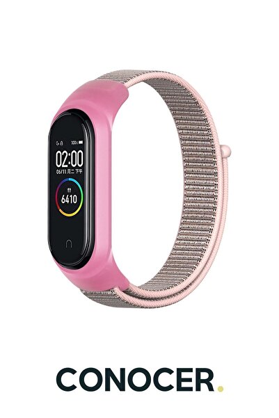 CONOCER Xiaomi Mi Band 5/6 Uyumlu Hasır Dokuma Yüksek Kalite Kordon Kayış
