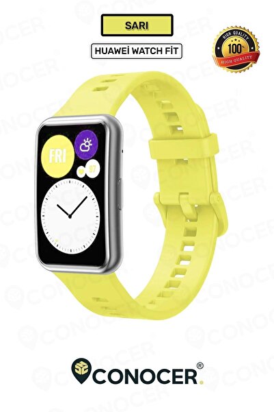 CONOCER Huawei Watch Fit Uyumlu Yüksek Kalite Yumuşak Pürüzsüz Silikon Kordon...