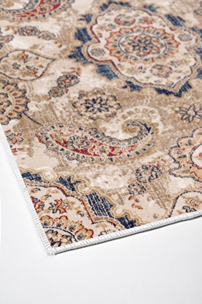 Alanur Home Alanur Trend Non-Slip Base Digital Bathroom Set Kt446 Cream