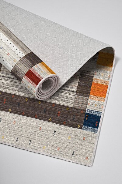 Alanur Home Alanur Trend Non-Slip Base Digital Bathroom Set Kt465 Gray