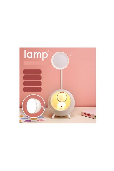 Livava Astronaut Desk Lamp, White, 21X9,
