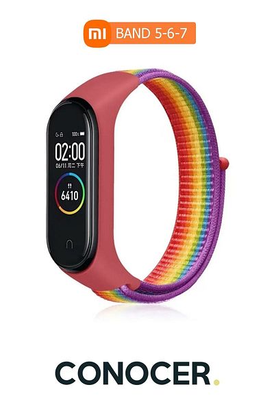 CONOCER حزام سلك عالي الجودة متوافق مع Xiaomi Mi Band 5/6/7