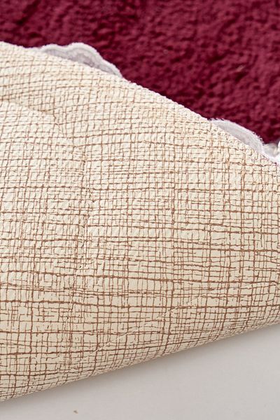 Alanur Home Set de baie Zara Oval 2 piese (65 X 115 - 55 X 65 ) Roșu Claret