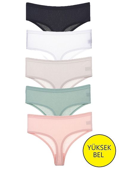 Vanilya Secret Прашки с висока талия, комплект от 5 бр.