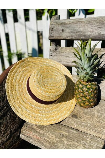 AKTEZ-EL Солом'яний жіночий пляжний капелюх