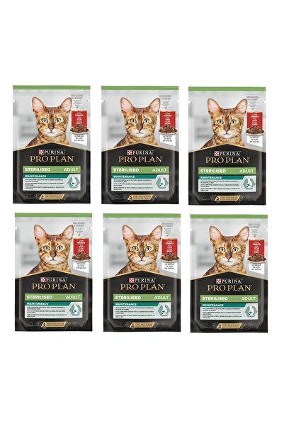 Pro Plan Pro Plan Pouch Sterilised Biftekli Kısır Kedi Yaş Mama 85 Gr. X 6 Adet