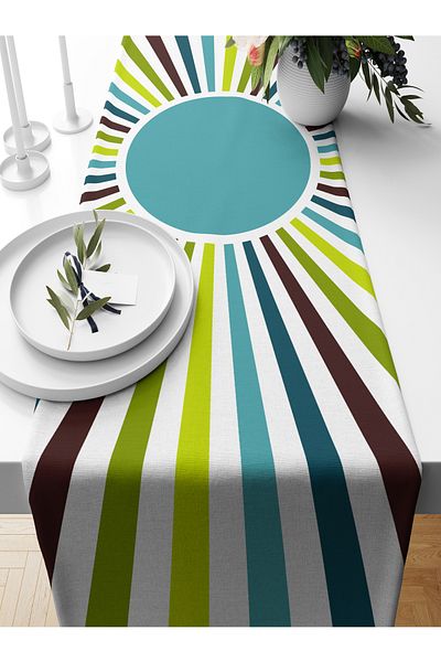 Bertille Home Series 140x40 Cm Digital Printed Minimalist Runner