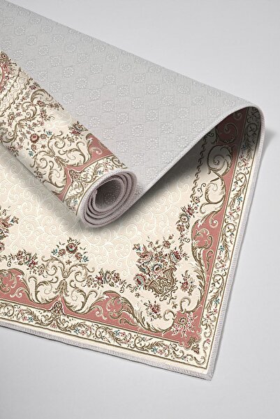 Alanur Home Alanur Trend Non-Slip Base Digital Bathroom Set Kt453 Powder