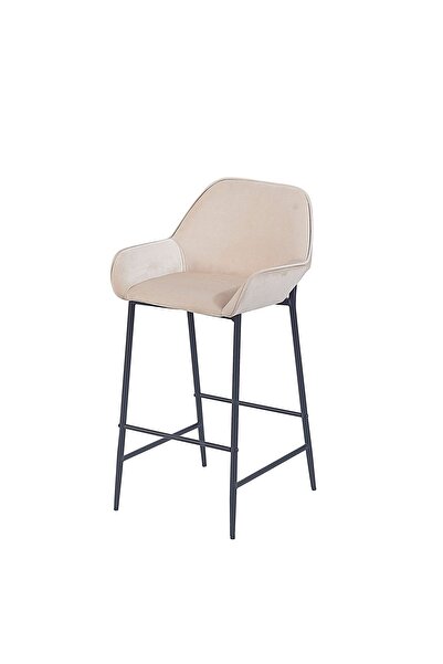 Pİ MOBİLYA 1 Adet Lorin Ada Mutfak Ve Bar Sandalyesi - Bar Taburesi - Silineb...