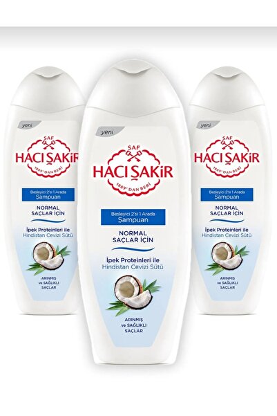 Hacı Şakir Haci şakir normal saçlar hindistan cevizi şampuan 500 ml 3 adet