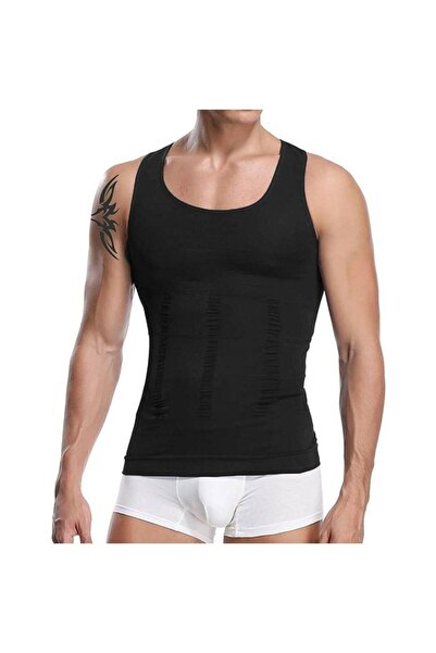 miresa Men's Tank Top Corset Waist Chest Belly Gynecomastia Corrector Firming Aid for Upright Posture