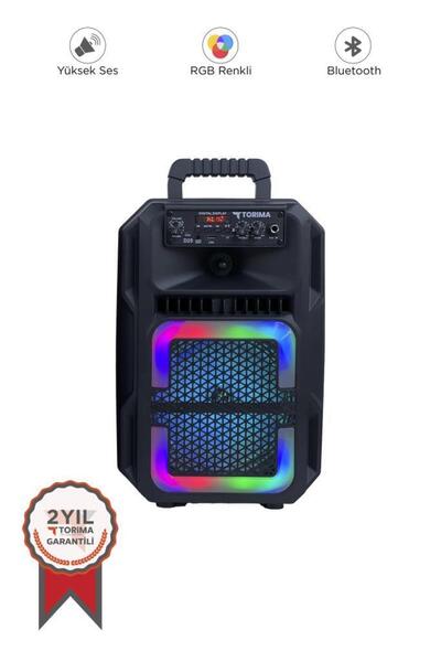 Torima D25 Siyah RGB Işıklı Mikrofonlu Kumandalı USB/TF/FM/MIC/BT Bluetooth H...