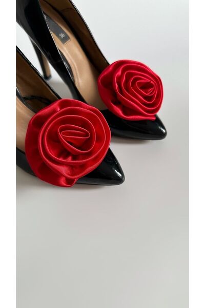 Âlâ Atelier 1 Çift Çıkarılabilir Klipsli Gül Çiçek Ayakkabı Tokası Çiçek Charms Çiçek Aplike