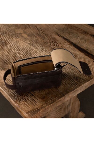 MOFT Gerçek Deri El Çantası Kahverengi