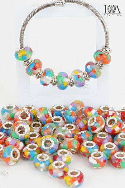 LANDOFACCESSORY Renkli Charm Boncuk - 7 Adet - Bileklik - Kolye - Aksesuar - ...