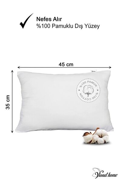 Vionel Home 200gr Bead Silicone Antiallergic Baby Pillow - 100% Cotton Case