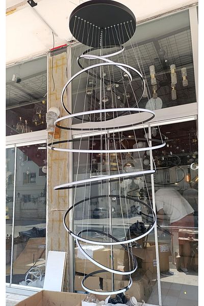TREND Modern Chandelier - 9 Ring Gallery Space LED, 3 Colors