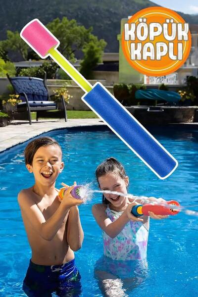 Ozsport Pompalı Su Tabancası Water Gun Sünger Kaplı Yaz Plaj Havuz Oyuncağı S...