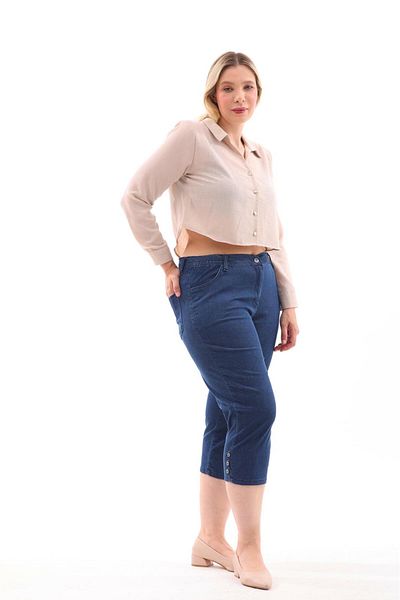 EYLÜL BUTİK Women's Capri Design with Elastic Waist