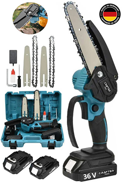 CRAFTERTOOLS Germany 36V 5Ah Dal Budama Makinesi Çift Pala Çift Batarya Budam...