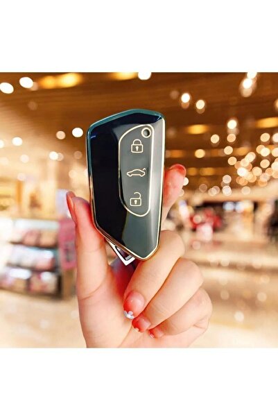 GMA KEYS حافظة مفاتيح نانو فاخرة باللون الأسود متوافقة مع موديلات فولكس فاجن ...