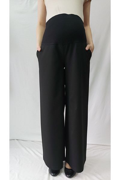 Tria Wide Leg Maternity Pants - Woven Fabric