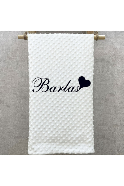 forbebis Bebekdesen Isme Özel Nohut Bebek Battaniye Nakışlı Çift Kat 80x90