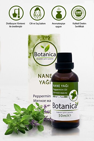 botanica 50 مل زيت النعناع النقي 100% - زيت العناية بالأعشاب