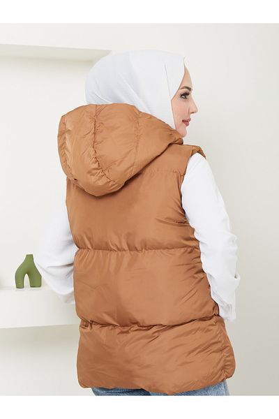 VOLT CLOTHİNG Дамска жилетка с 3 джоба и цип с качулка