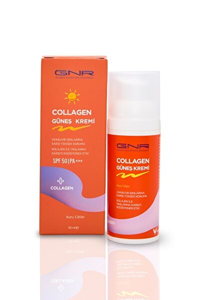 GNR GELNER NUTRITION RESEARCH 50 Spf+ Collagen Güneş Kremi Kuru Ciltler 50 ml